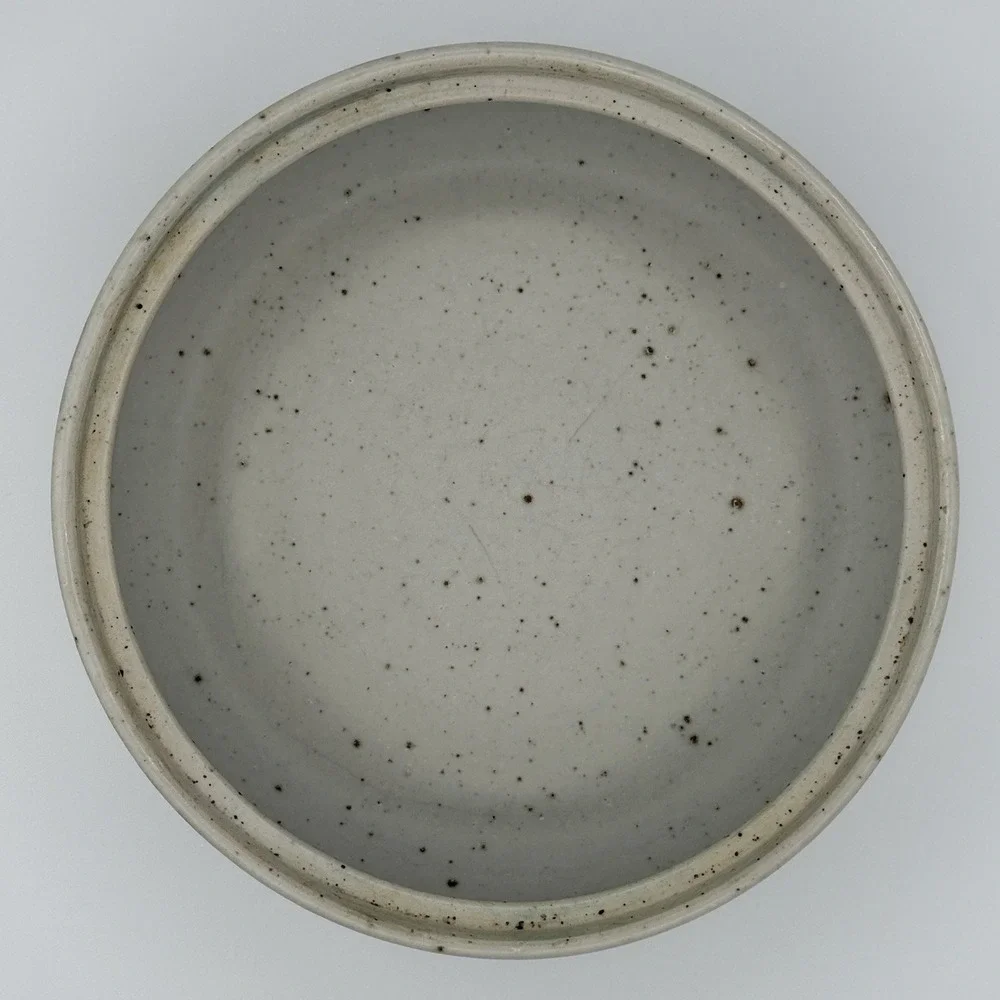 Vintage Japanese Stoneware Casserole Otagiri Style Blue Brown Ribbed Fork MCM